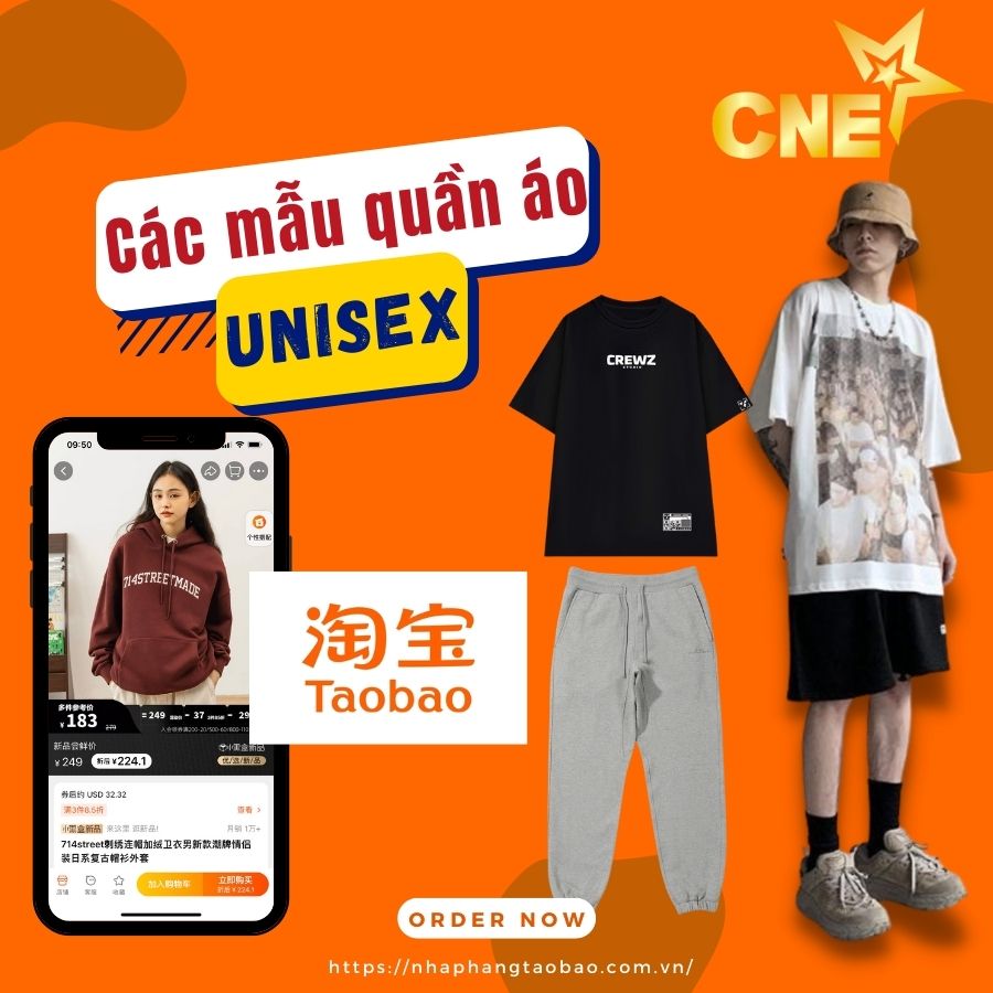Quần áo unisex Taobao